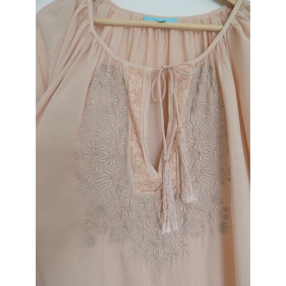 Melissa Odabash embroidered blouse tunic boho top One Size - Picture 3 of 7